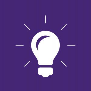 Purple Idea Lightbulb